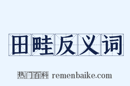 田畦反义词是什么意思的图片